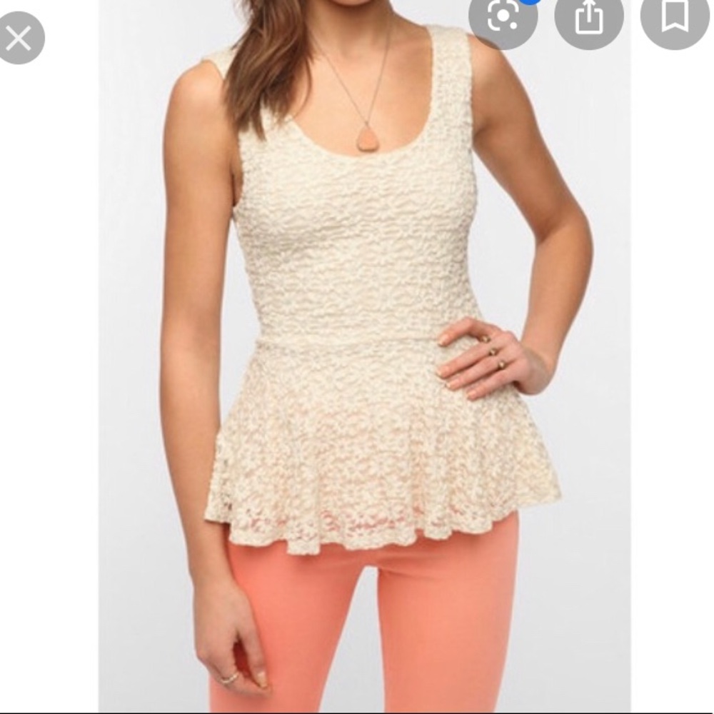 UO Lace Peplum Top